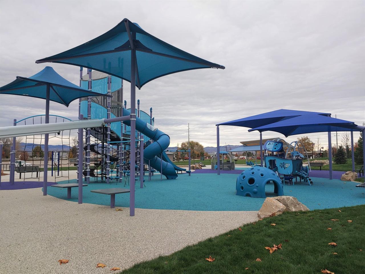 Nearby parks with paved walking trails for strollers